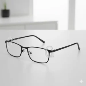 Pair of flexible silicone eyeglass ear hooks providing a comfortable, secure fit to prevent slipping.