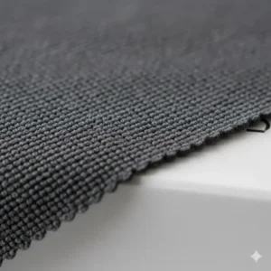 Close-up of the soft microfiber material of the lens cloth for glasses, illustrating its lint-free, tight-knit structure.