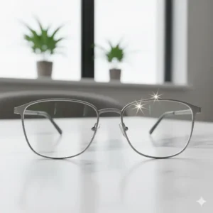 Crystal clear and shiny lenses showing the effective result of using a premium lens cleaner for spectacles.