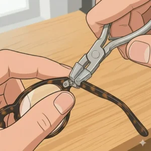 5: Specialized frame adjustment pliers used as glasses repair tools to adjust the shape and fit of metal frames.