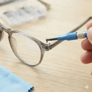 A dedicated screw starter helps as one of the precision tools to fix glasses with tiny components.