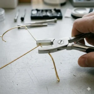 An image displaying a complete optical tool kit featuring essential types of eyeglass pliers.