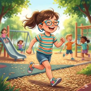 Small-sized durable eyewear for kids designed with cable temple glasses frames to prevent slipping.