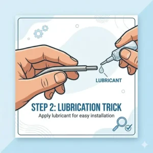 A helpful lubrication trick for easily sliding on your replacement temple tips for eyeglasses.